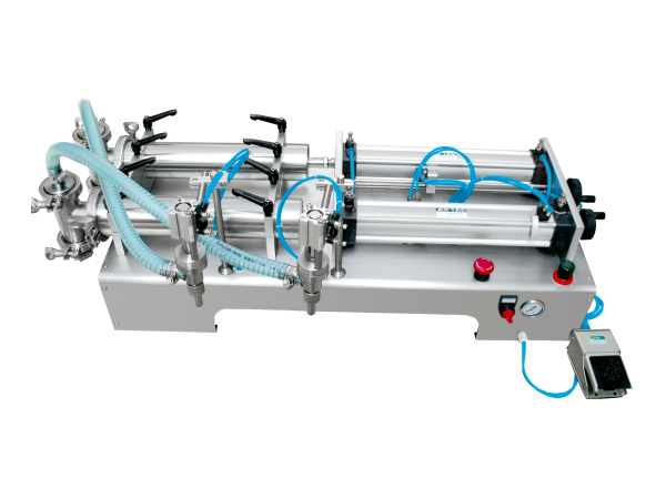半自動雙頭液體灌裝機